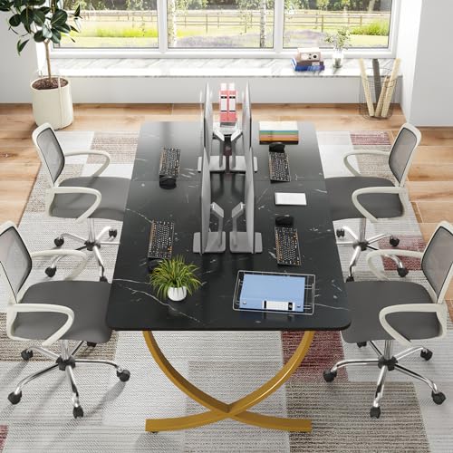 Tribesigns Executive Desk, 63” W x 31.5” D Large Office Desk, Modern Computer Desk Conference Table Meeting Room Table