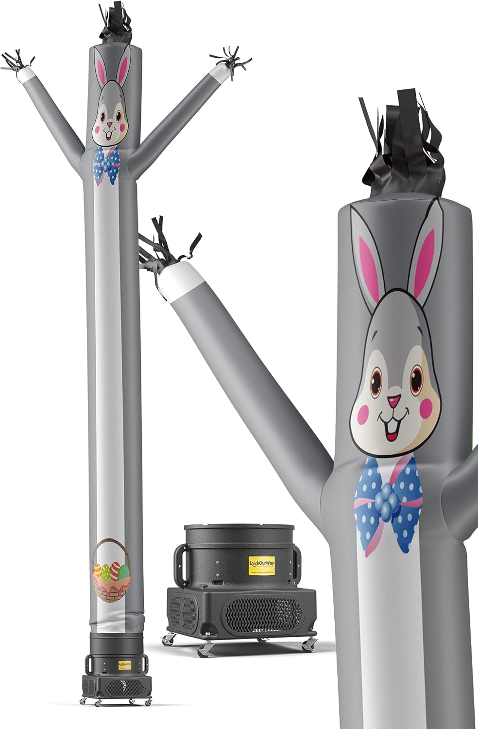 LookOurWay Uncle Sam 20-Feet Tall Air Dancers Inflatable Tube Man American Themed Complete Set with 1 HP Sky Dancer Blower