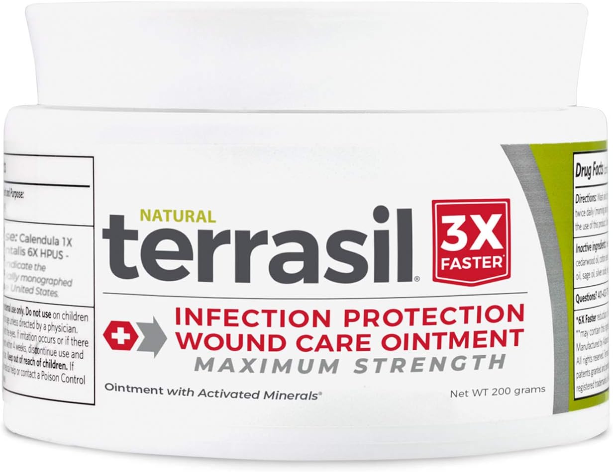 Terrasil® Wound Care - 3X Faster Healing, Dr. Recommended, Infection Protection Ointment for Bed sores, Pressure sores, Diabetic Wounds, ulcers, cuts