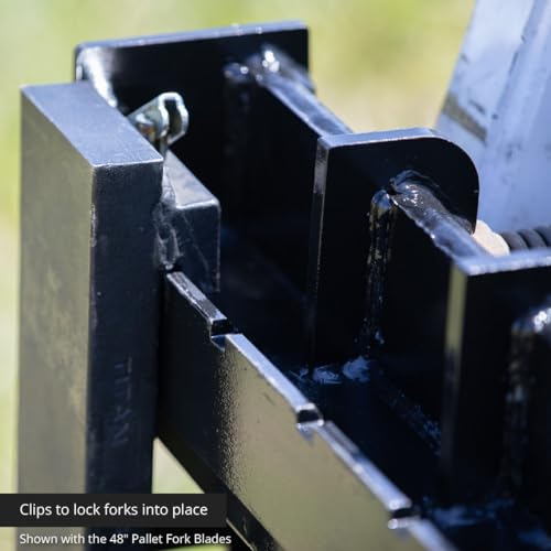 Titan Attachments 45" Skid Steer Pallet Fork Frame Attachment, 36" Fork Blades, Rate 4,000 LB, Quick Tach Tractor