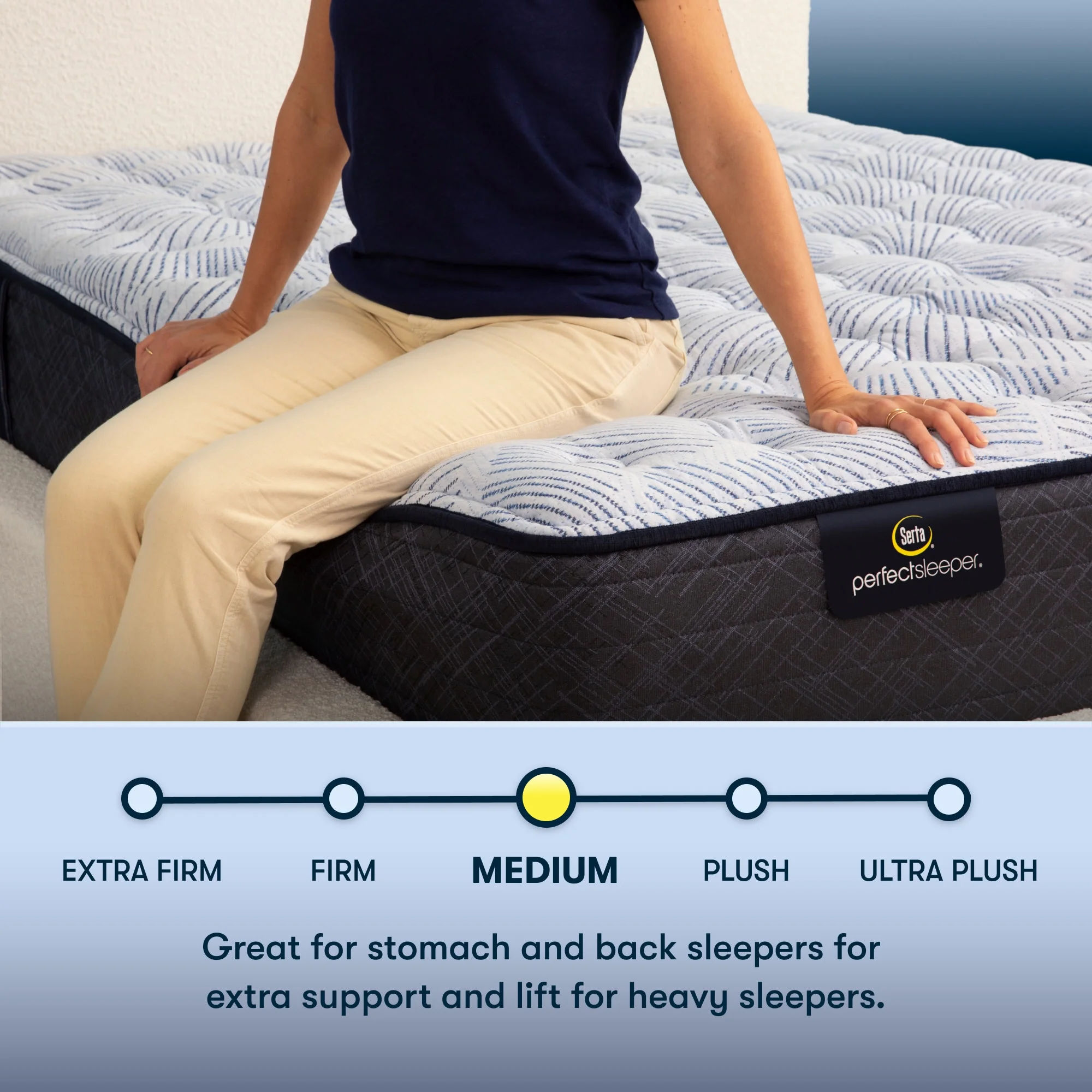 Serta Perfect Sleeper Nurture Night 13.5" Medium Mattress -Twin XL - Innerspring; Fiberglass-Free