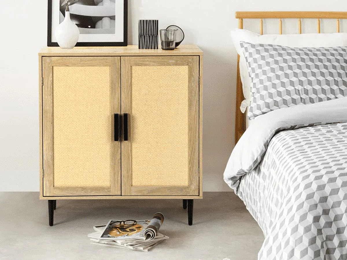 Richya 34.4'' Tall Sideboard Buffet Cabinet with Rattan Doors, for Dining Room, Kitchen, Living Room