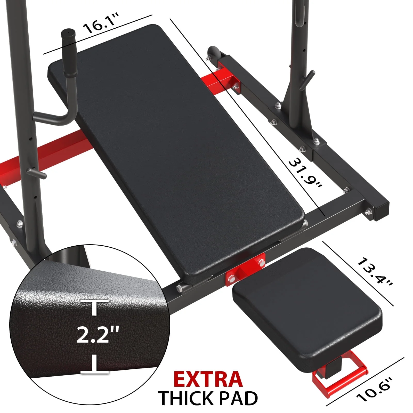 syedee Vertical Leg Press Machine, 600LBS Leg Strengthening Workout Machine with Transport Wheels and 3 Height Choice