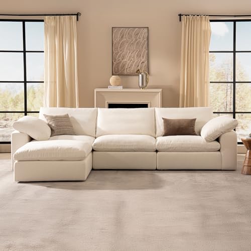 Cloud Couch Oversized Modular Sectional Sofa True Relax Comfy Couches Wide&Deep Seat Sofas for Living Room Metal Frame Furniture Sets