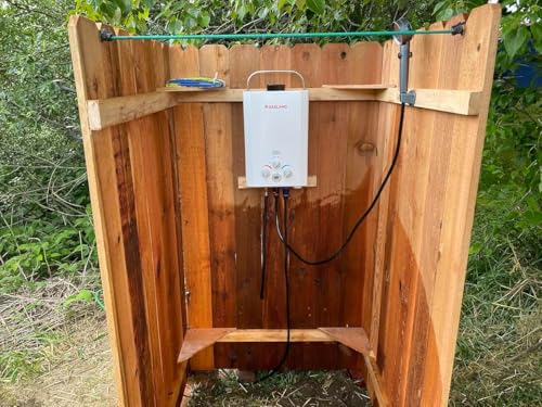 GASLAND BE158 Propane Tankless Water Heater 6L, Outdoor Portable Hot Water Heater, Overheating Protection, Easy to Install