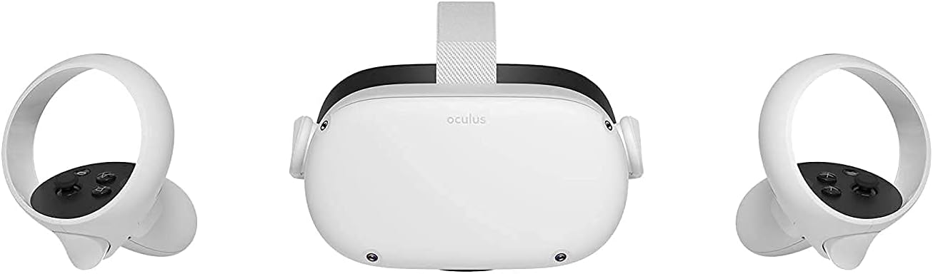 Oculus Quest 2 128gb Advanced All-in-One Virtual Reality VR Gaming Headset with Silicone Face Covers (Renewed)