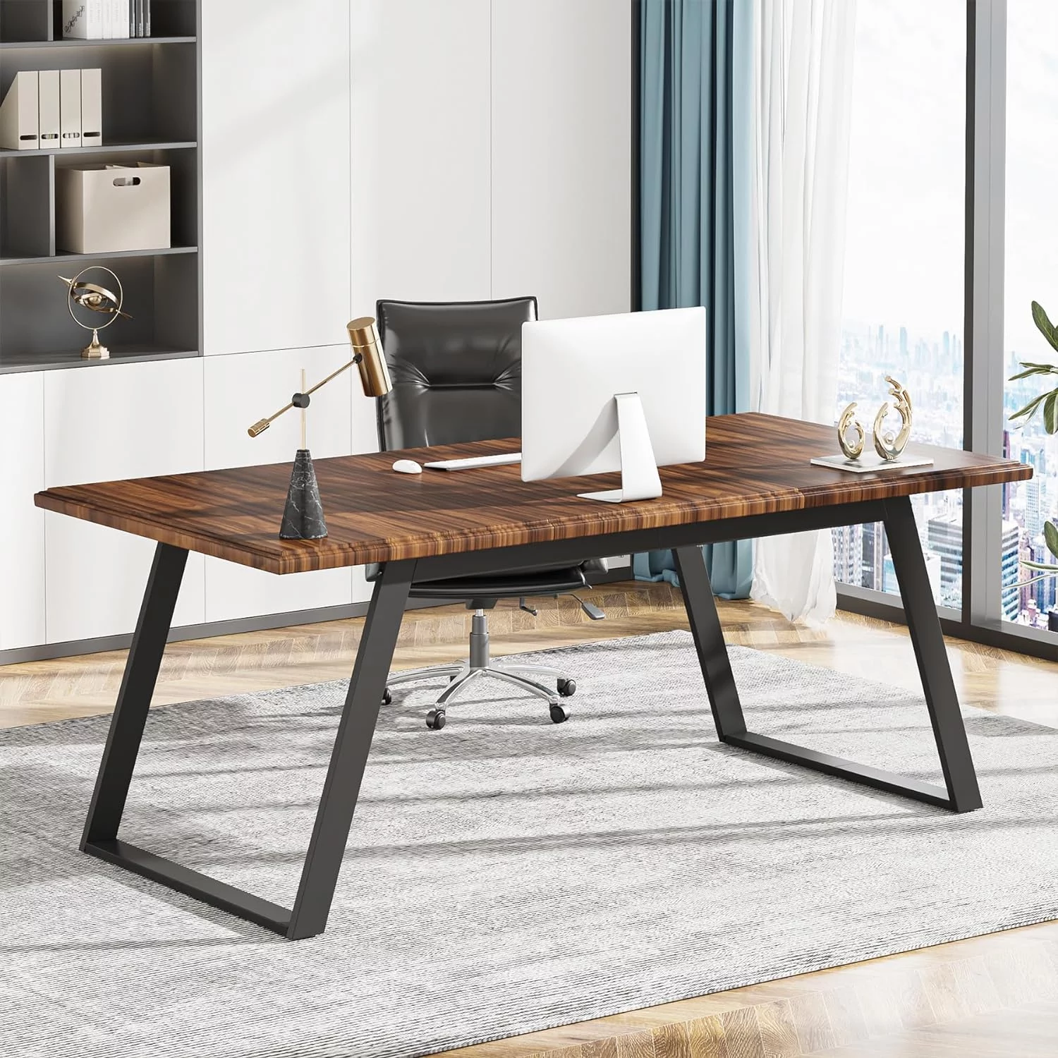 Tribesigns 63 Inch Executive Desk, Large Computer Office Desk