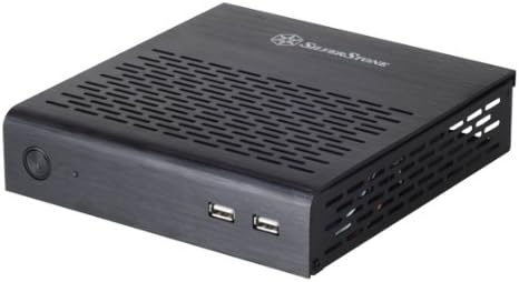 Silverstone Tek Aluminum Top Cover/Steel Body Thin Mini-ITX Media Center/HTPC Case PT13B - Black Pack of 2
