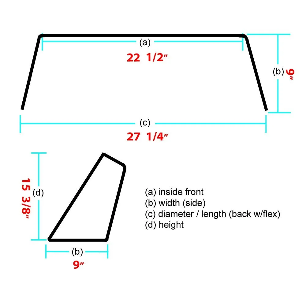 Tracker Boat Windshield 326228 | Pro Guide V-175 Base 27 1/4 Inch Plexiglass