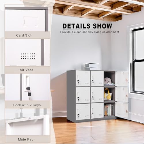 Student Locker Organizer, Multi-Door Steel Locker, Small Locking Cabinet Storage Organizer, Office File Cabinet, Home Locker, Gym Locker