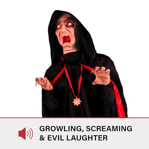 Haunted Hill Farm 5.9 ft. Animatronic Lurching Woman by Tekky, Halloween Animatronic, Scary Indoor House Prop & Decoration