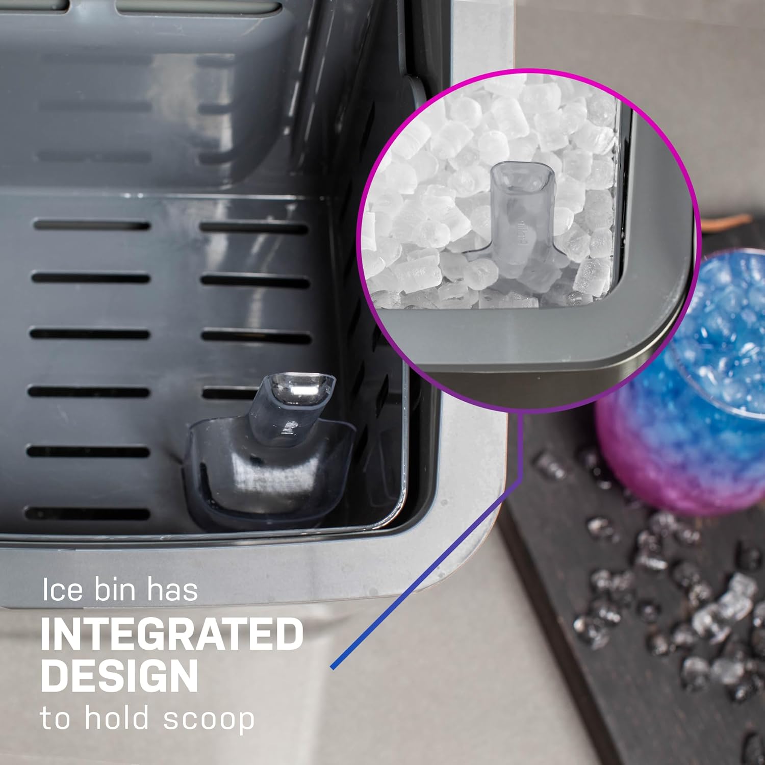 GE Profile Opal 1.0 Nugget Ice Maker| Countertop Pebble Ice Maker | Portable Ice Machine Makes up to 34 lbs of Ice Per Day | Stainless Steel