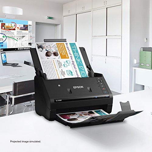 Epson Workforce ES-500W II Wireless Color Duplex Desktop Document Scanner for PC and Mac