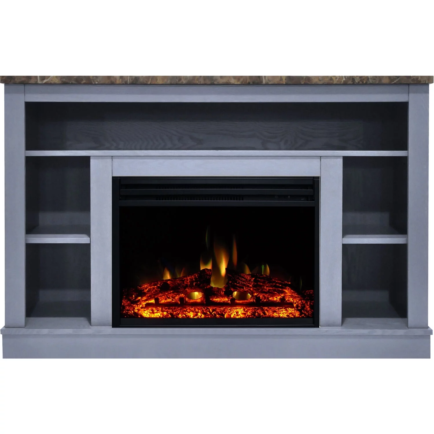 Cambridge Seville 47'' Freestanding Electric Fireplace with Log Insert