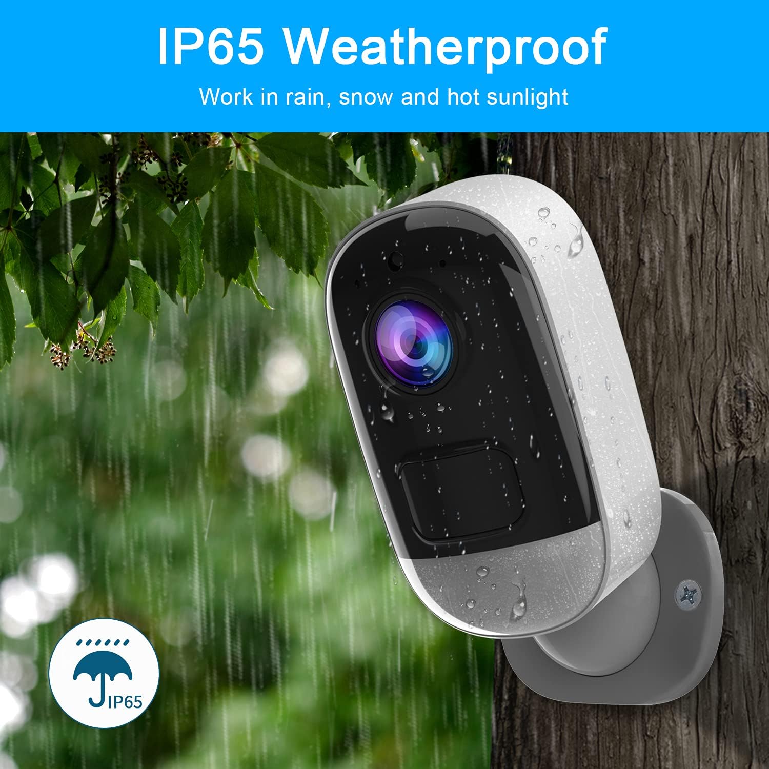 Wireless Security Camera Outdoor, 2K Indoor Security Camera for Home Security