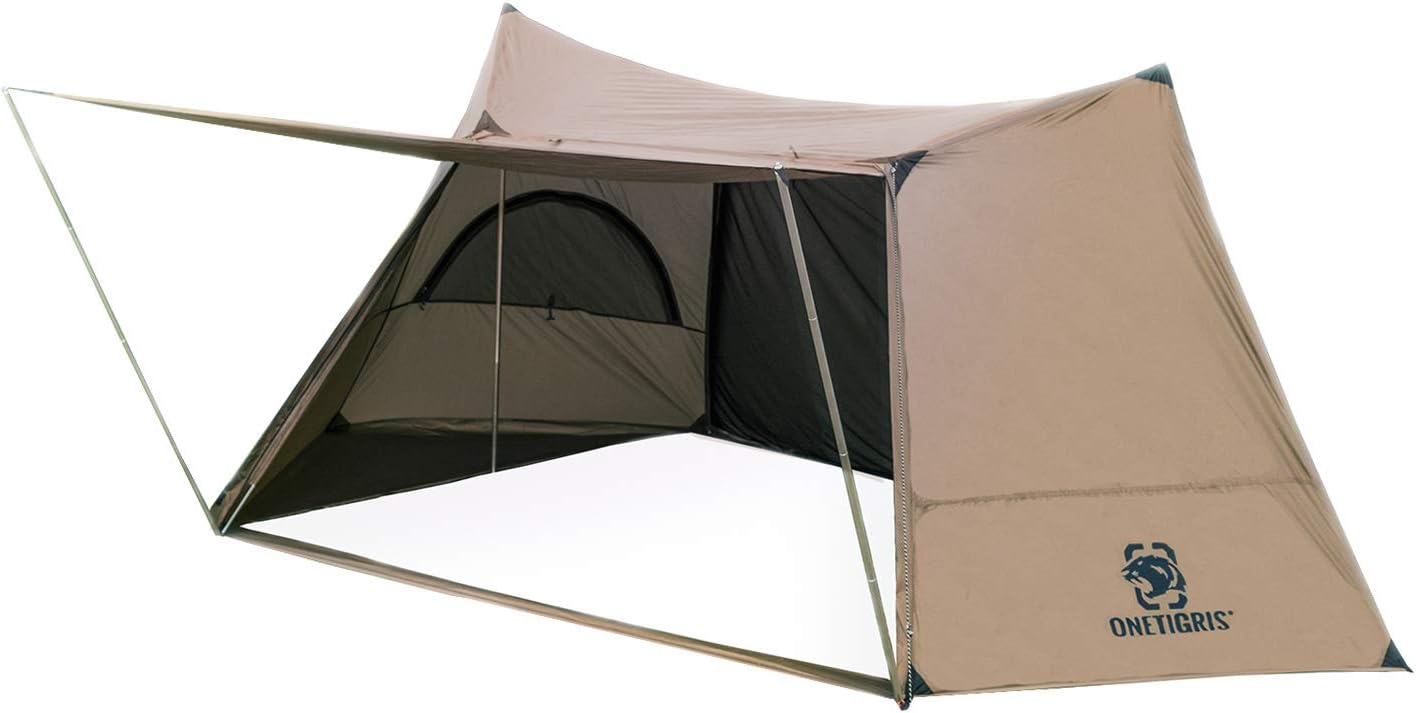 OneTigris Solo Homestead Camping Tent Shelter with 4 Poles Waterproof Bushcraft