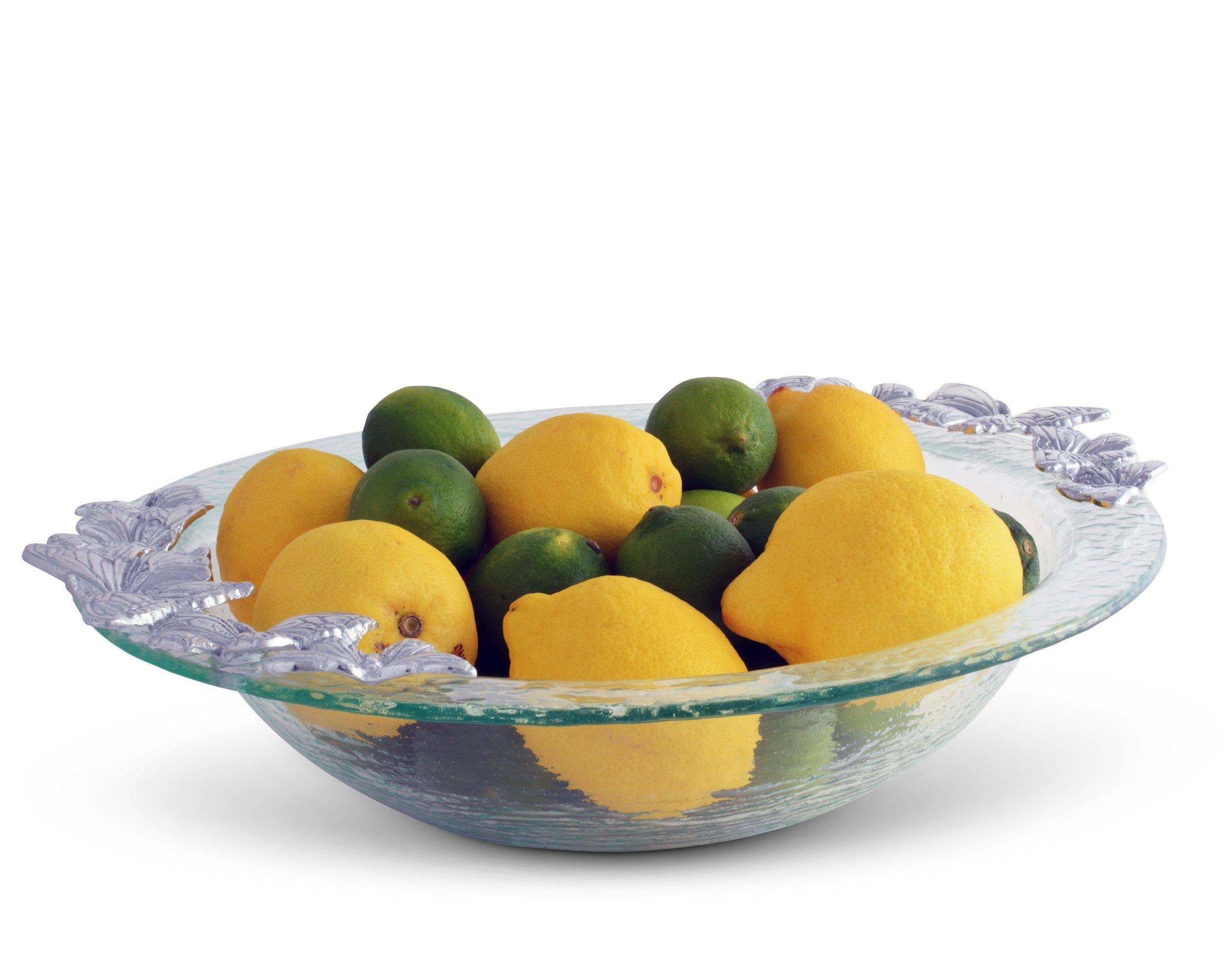 Arthur Court Designs Butterfly Glass Salad Bowl