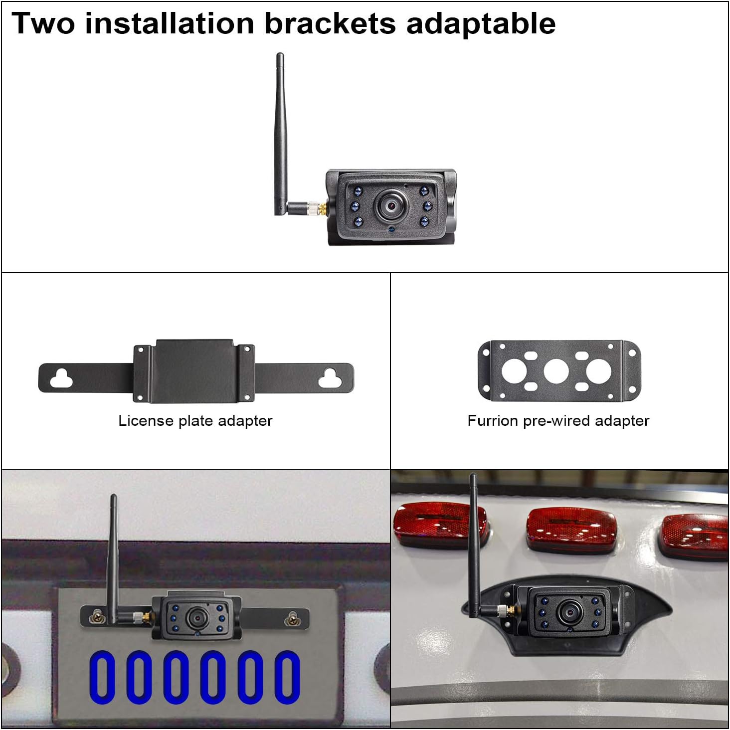 Haloview MC5111 5'' 720P HD Digital Wireless Backup Camera System 5'' LCD Rear View Monitor and IP69K Waterproof Reversing Built in DVR Kit for