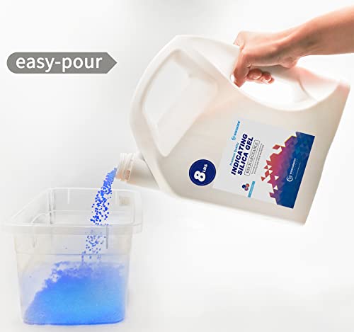 Wisesorb Indicating Silica Gel Beads (Blue to Pink), Reusable Dessicant Dehumidifiers Desiccant Moisture Absorbers
