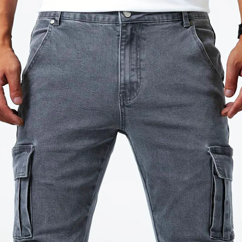 Gavin™ | Elastic Cargo Denim Pants