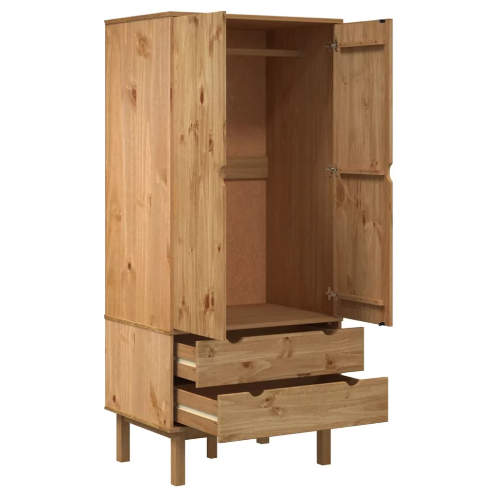 Anself Wardrobe OTTA 30.1"x20.9"x67.7" Solid Wood Pine