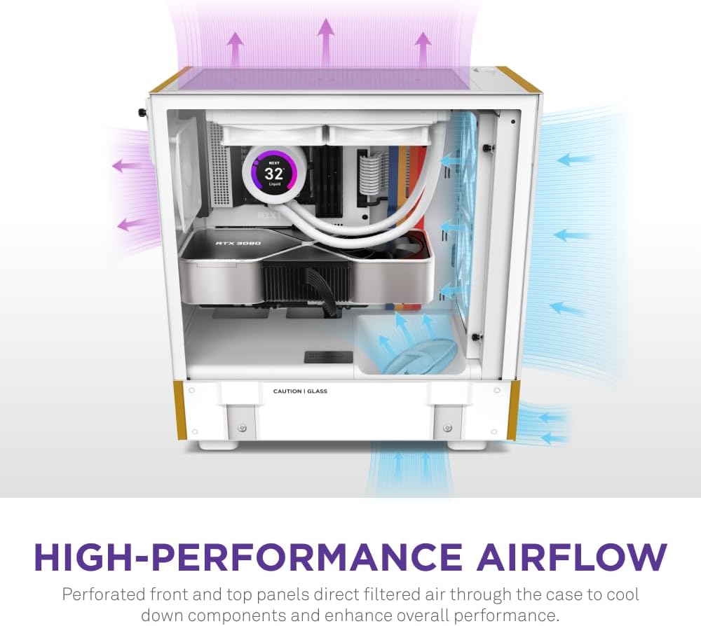 NZXT H5 Flow Starfield | Compact ATX Mid-Tower PC Gaming Case | High Airflow Perforated Front Panel | Tempered Glass Side Panel | Cable Management |