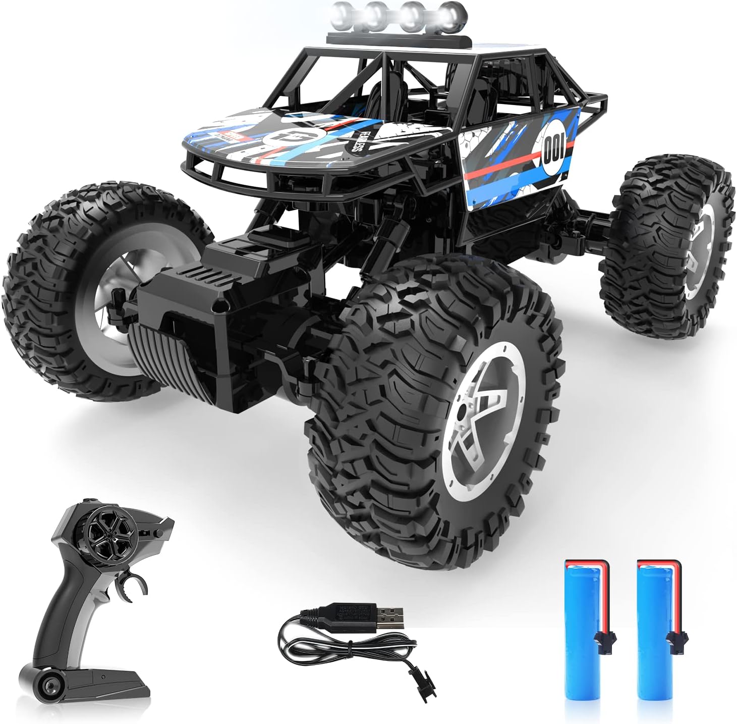 DEERC DE45 1:14 Remote Control Truck, RC Car Toy Rock Crawler