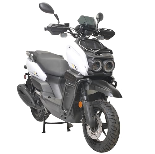 HHH motorcycle 150cc Scooter Tank 150 Scooter Moped Gas 150cc Motorcycle Fully Automatic Adult Street Bike Cvt transmission and 12 inch Aluminum