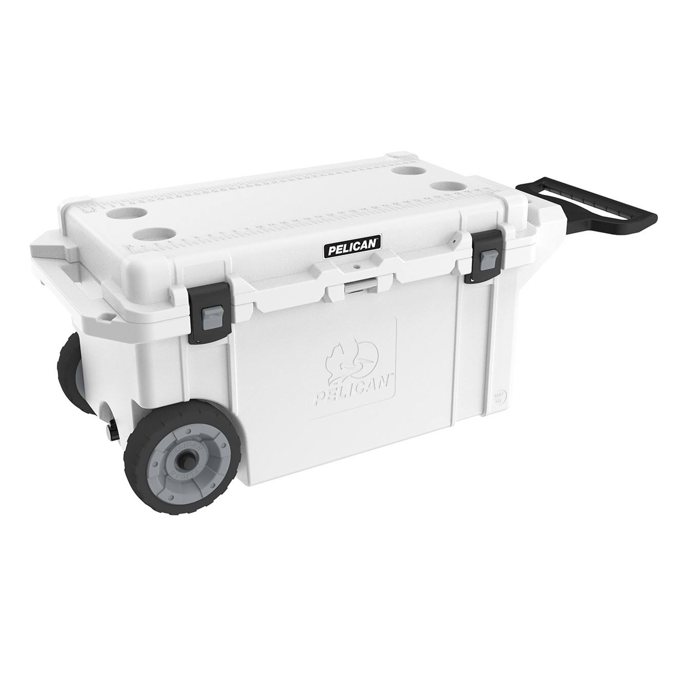 Pelican 80qt Elite Cooler, Wheeled, White