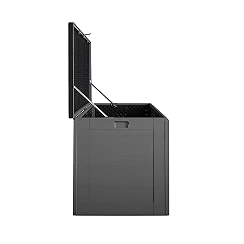 Cosco Outdoor Living 88180BGY1E Cosco Outdoor Patio Storage, Extra Large, 180 Gallons, Charcoal Deck Box, Black/Gray