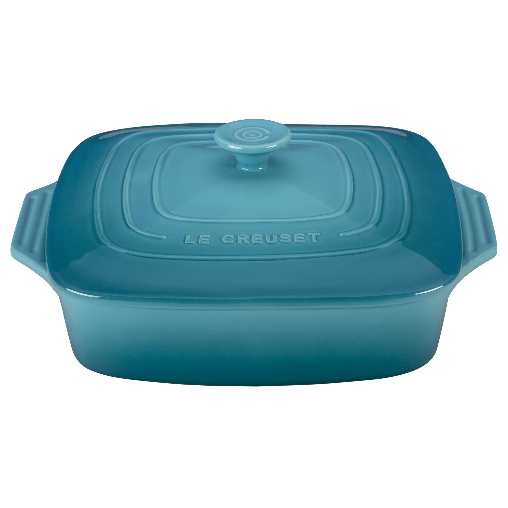 Le Creuset Stoneware Covered Square Casserole, 9.5-Inch, Cerise