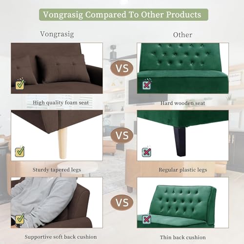 Vongrasig 47" Small Modern Loveseat Sofa