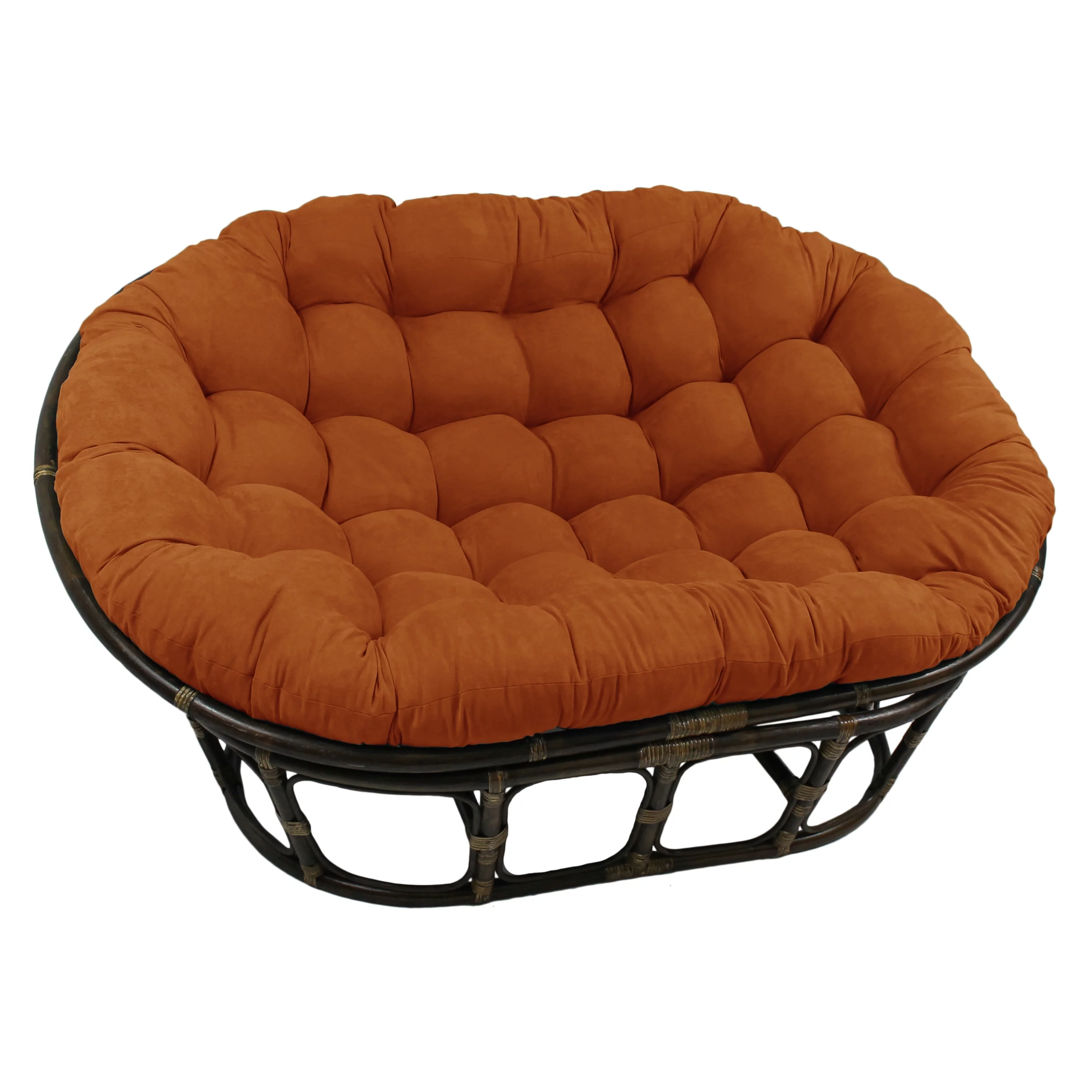 Blazing Needles 78 x 58 in. Oversize Double Papasan Chair Micro Suede Cushion Multi Color Green