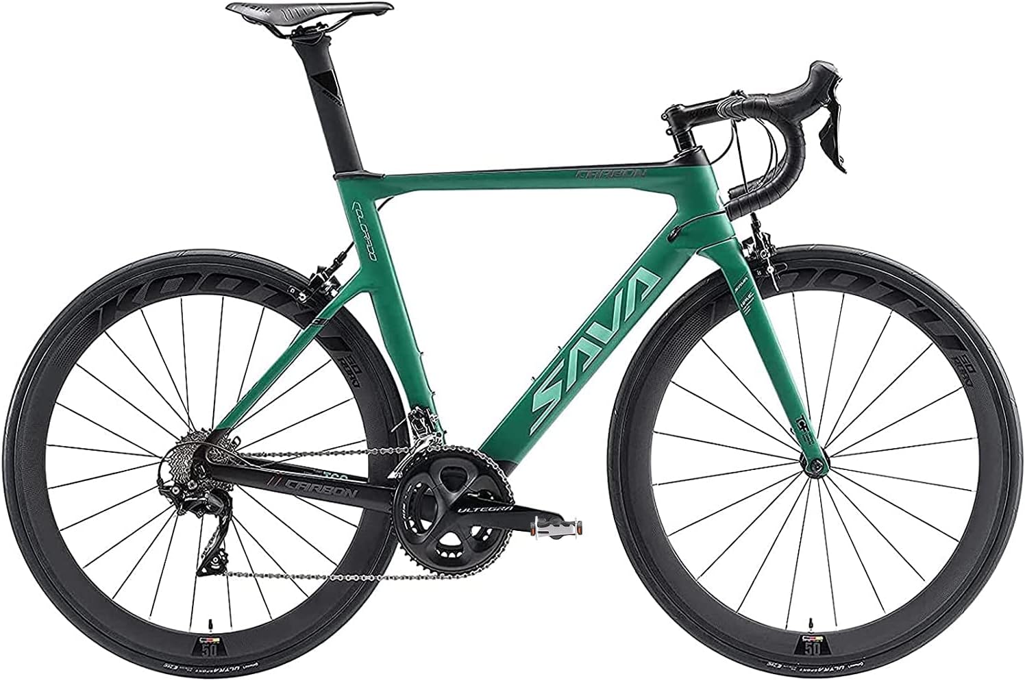 SAVADECK Phantom 2.0 Carbon Fiber Road Bike 700C Carbon Frame Racing Bicycle with Shimano Ultegra 8000 22 Speed Group Set, 25C Tire and Fizik Saddle