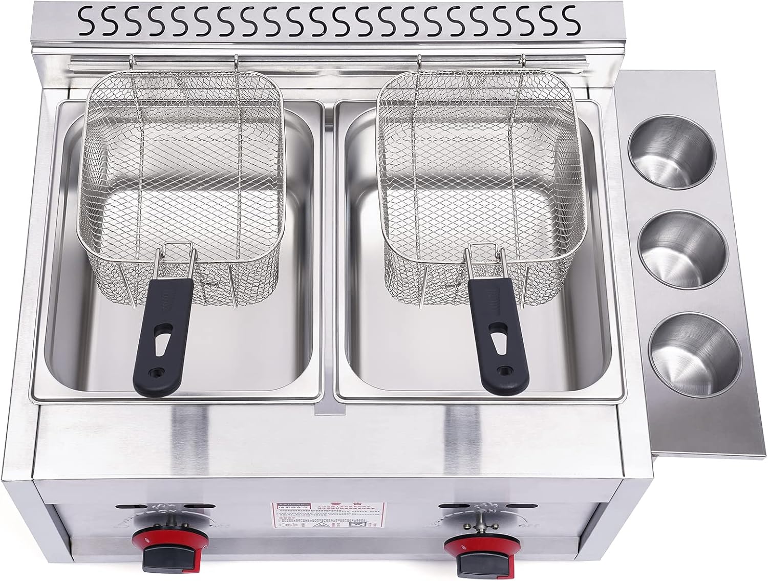 Commercial Countertop Gas Fryer Deep Fryer Petroleum Gas LPG With 6L* 2 Baskets