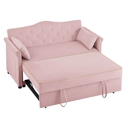 68.11" Corduroy Sleeper Chair Bed with USB Port, Cup Holders & Side Storage Pockets – 3-in-1 Foldable Sofa Bed for Guest Room, Living Room – White
