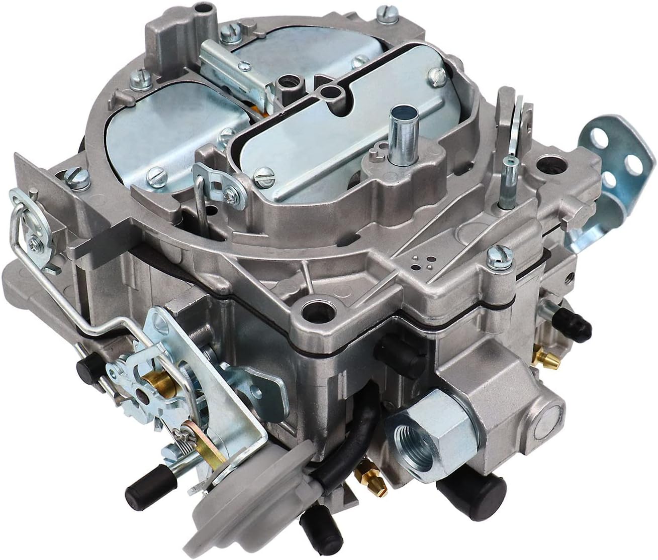 4 Barrels Carburetor Carb ,For Edelbrock 1901R Rochester Quadrajet 4MV Chevy 1966-1973 - Summit Jegs Divorced Choke 1901-GG 4-BBL