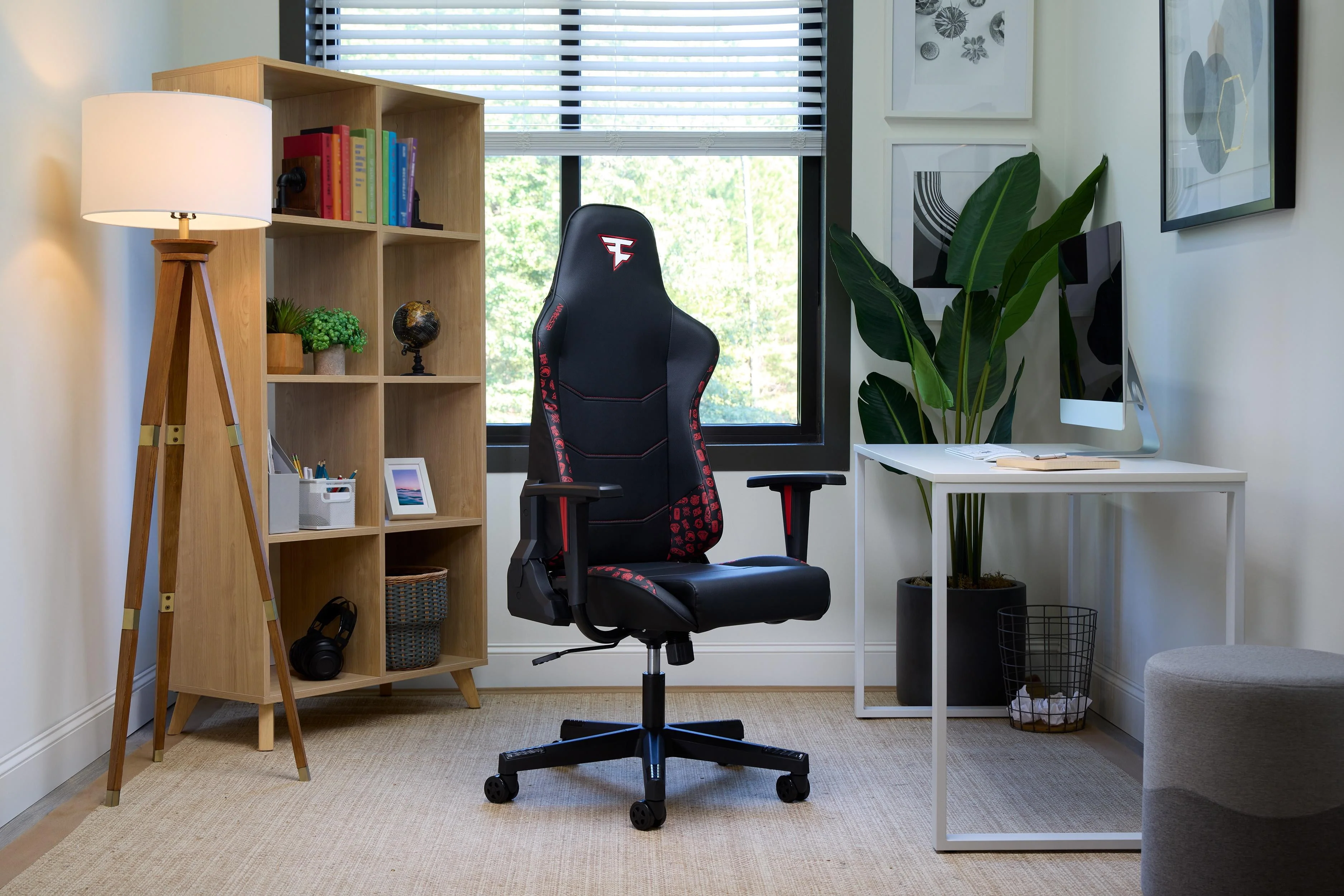 RESPAWN 110 Ergonomic PVC Gaming Chair-Racing Style High Back Office Chair -Integrated Headrest, Recline with Adjustable Tilt Tension & Angle Lock
