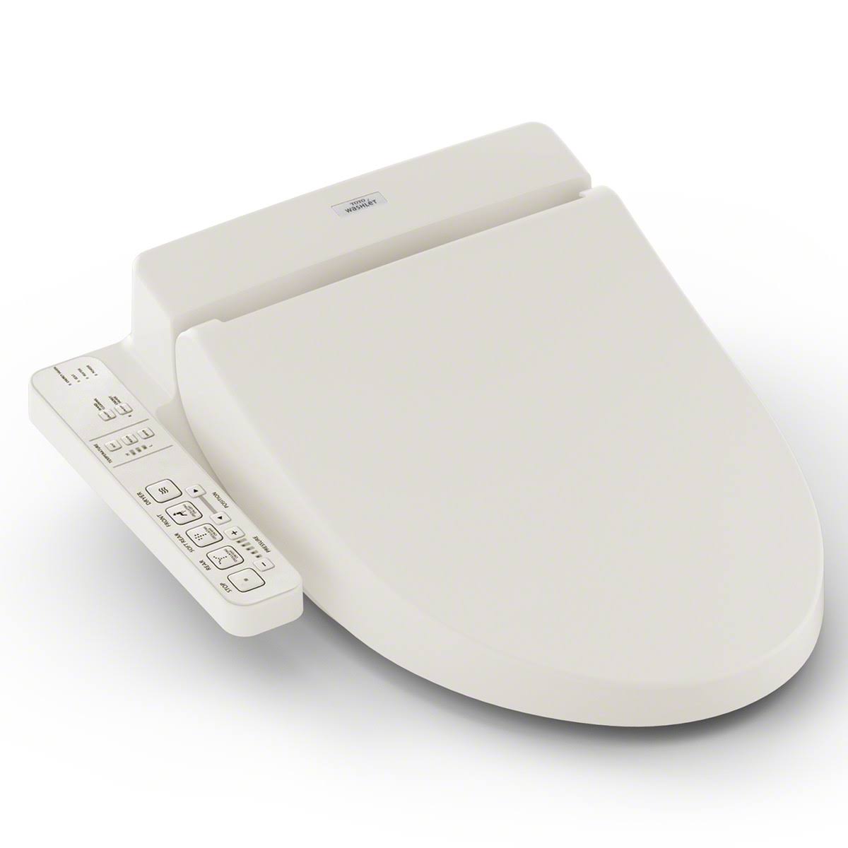 Toto Washlet C100 Electronic Round Bidet Toilet Seat in Sedona Beige