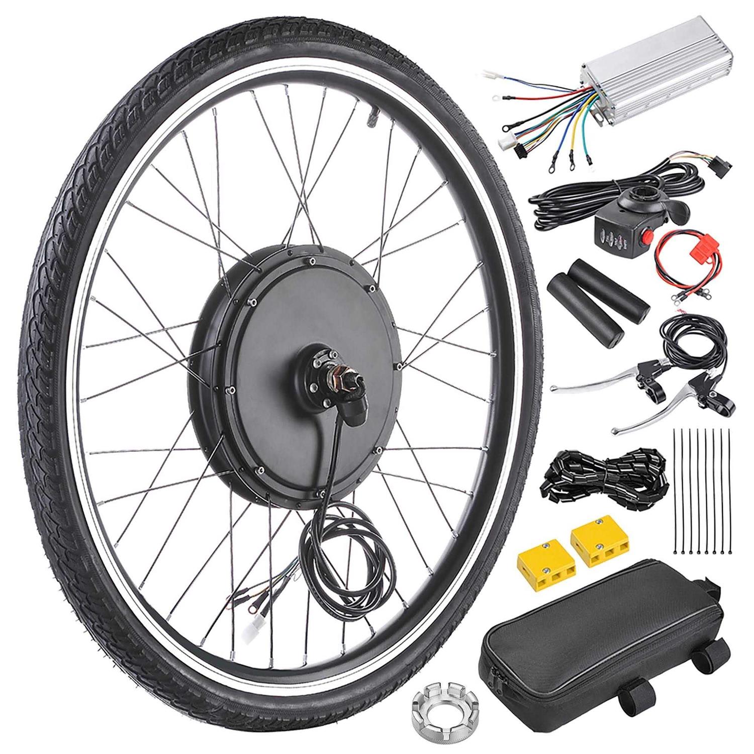 Yescom Electric Bike Conversion Kit 48V 1000w 26 Front Wheel E-Bike Conversion Kit Dual Mode Controller - Sports Supplies Online Store