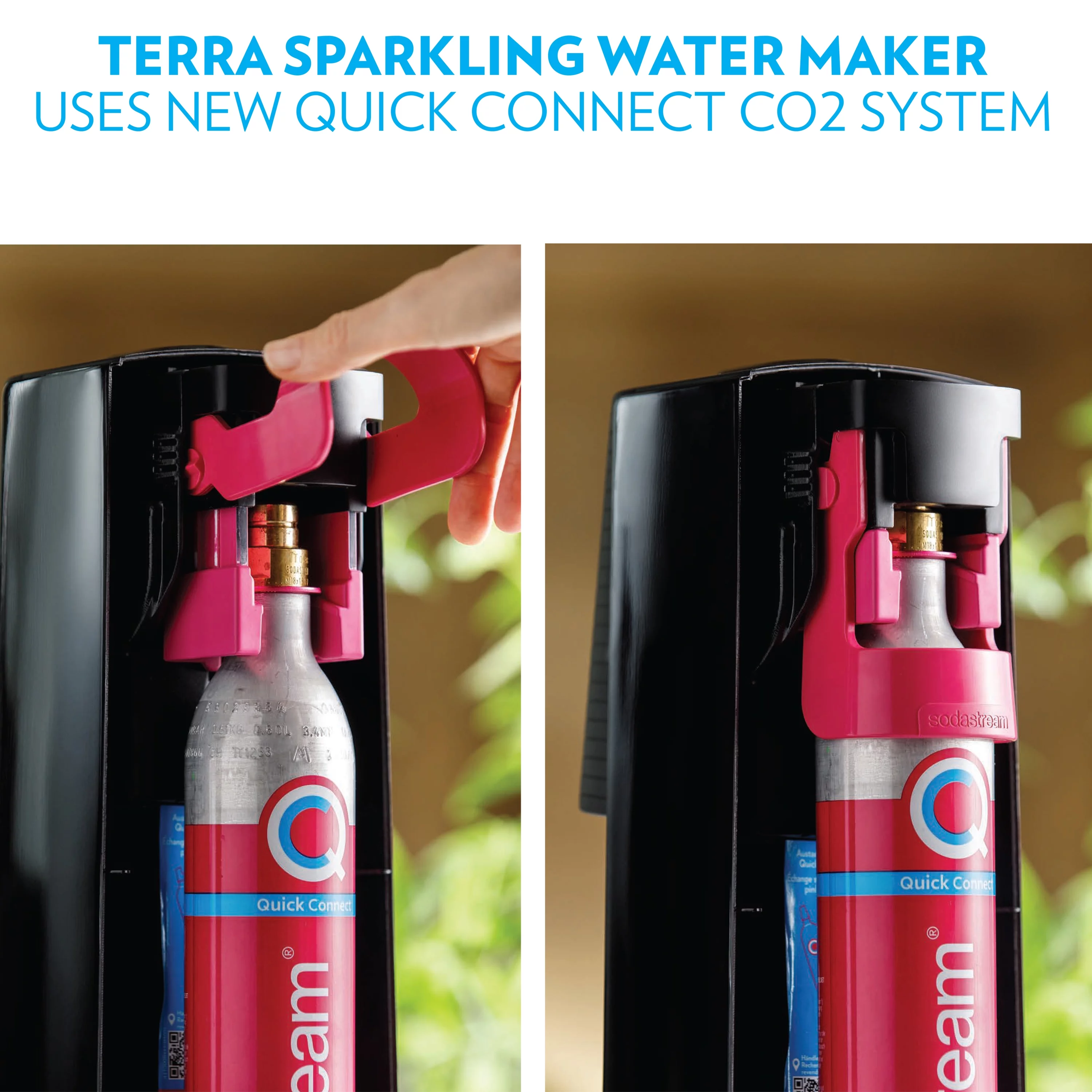 SodaStream Terra Sparkling Water Maker Bundle with CO2, 2 Bottles and 2 bubly Drops Flavoring - Radiant Selections