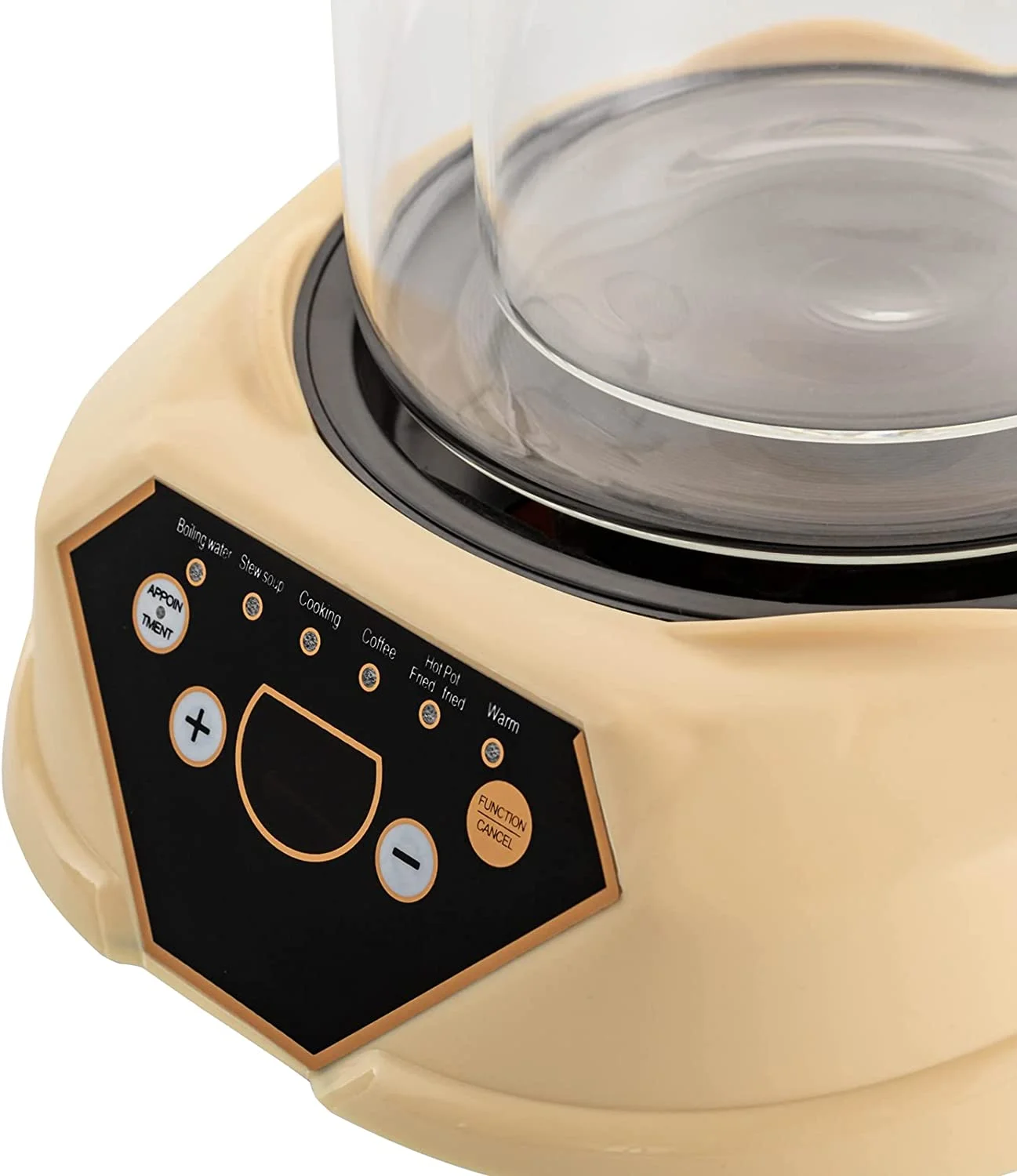 Miumaeov Multifunctional Health Pot 700W Automatic Electric Stew Pot 1.6L for Making Tea, Porridge and Soup, Clear, Cream Yellow