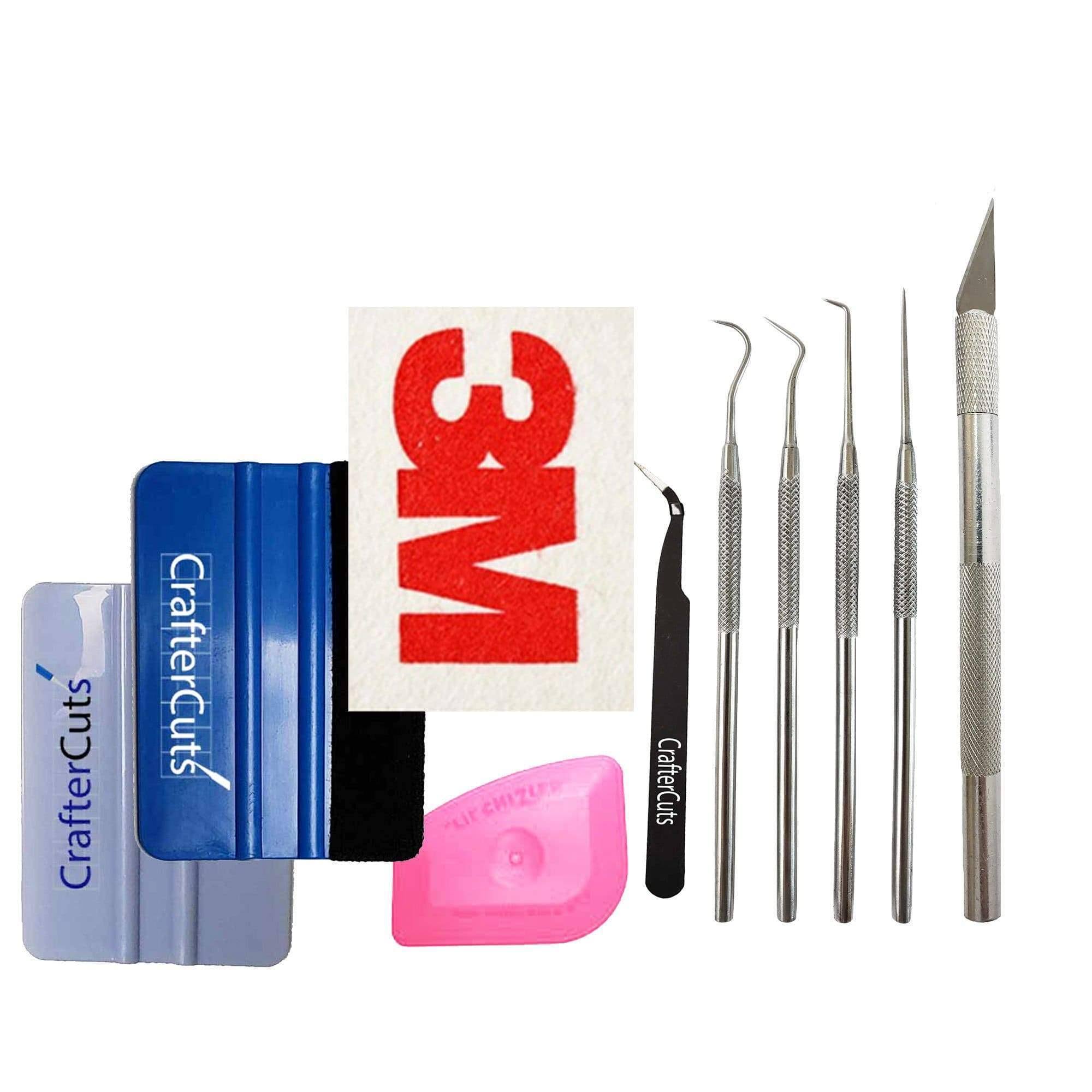 Silhouette Cameo 4 Black Bundle with Vinyl Starter Kit, Heat TRANSFER Starter Kit, 2 Autoblade-2, 24 Pack of Pens, CC Vinyl Tool
