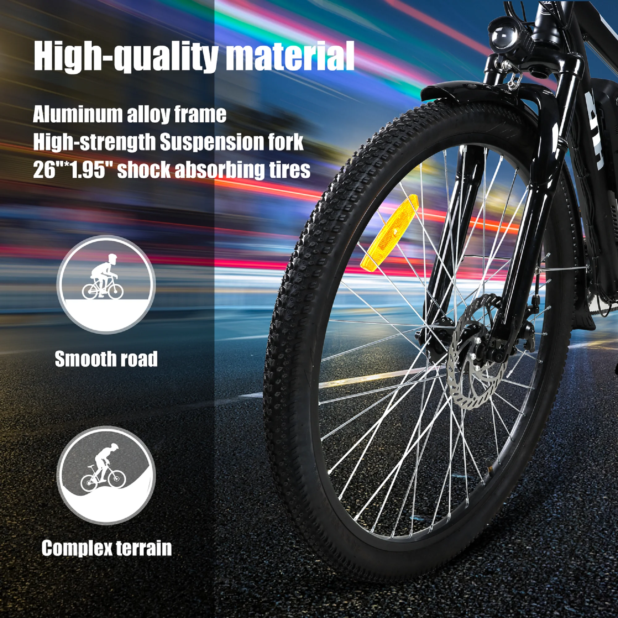 Electric Bike 350W Electric Mountain Bike 21-Speed Shifter Adult Ebike Electric Bicycle for Men Women 36V/10Ah Battery with 3 Working Models, Black