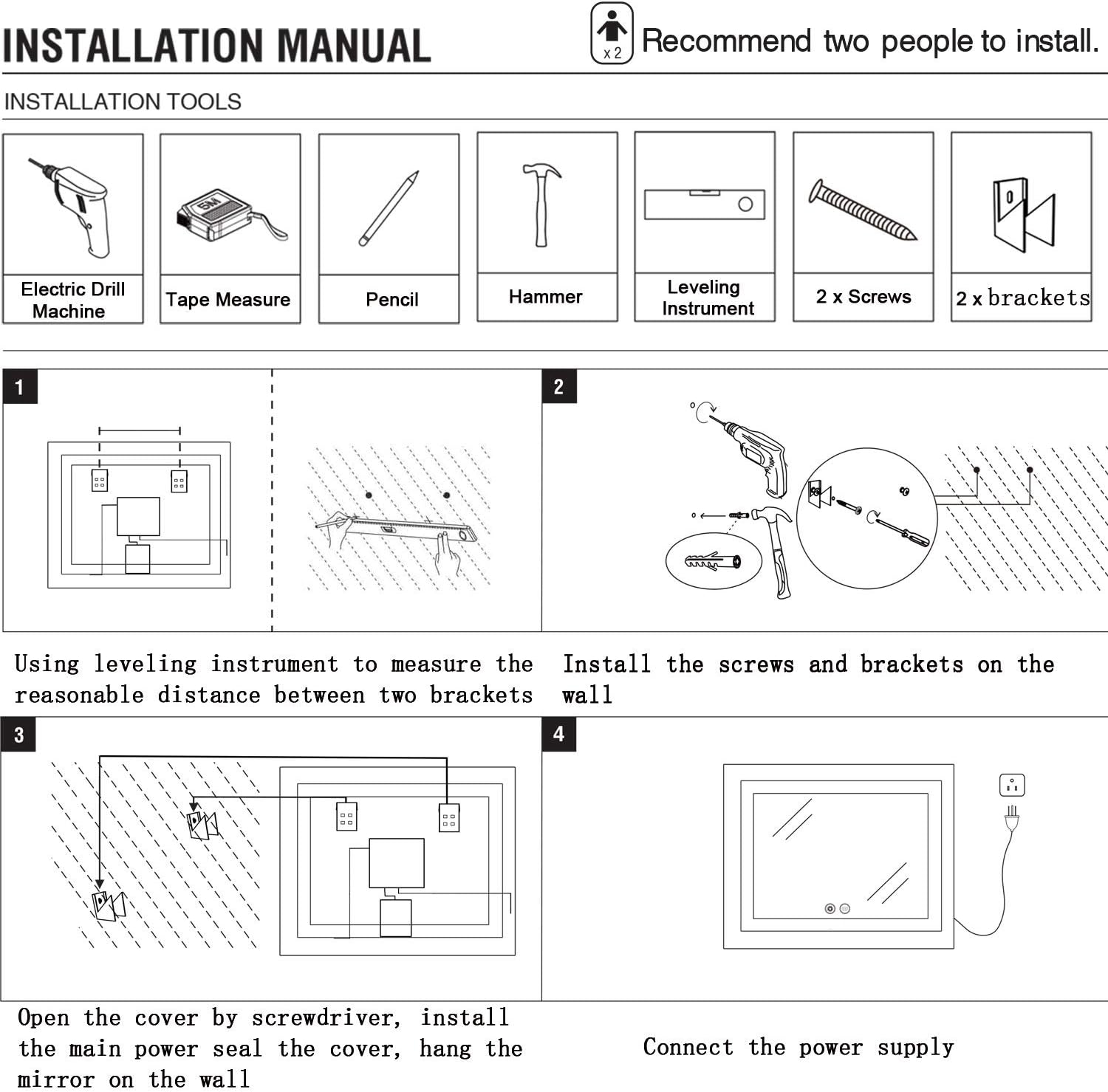 Petus PetusHouse 20 X 28 Inch LED Lighted Bathroom Mirrors
