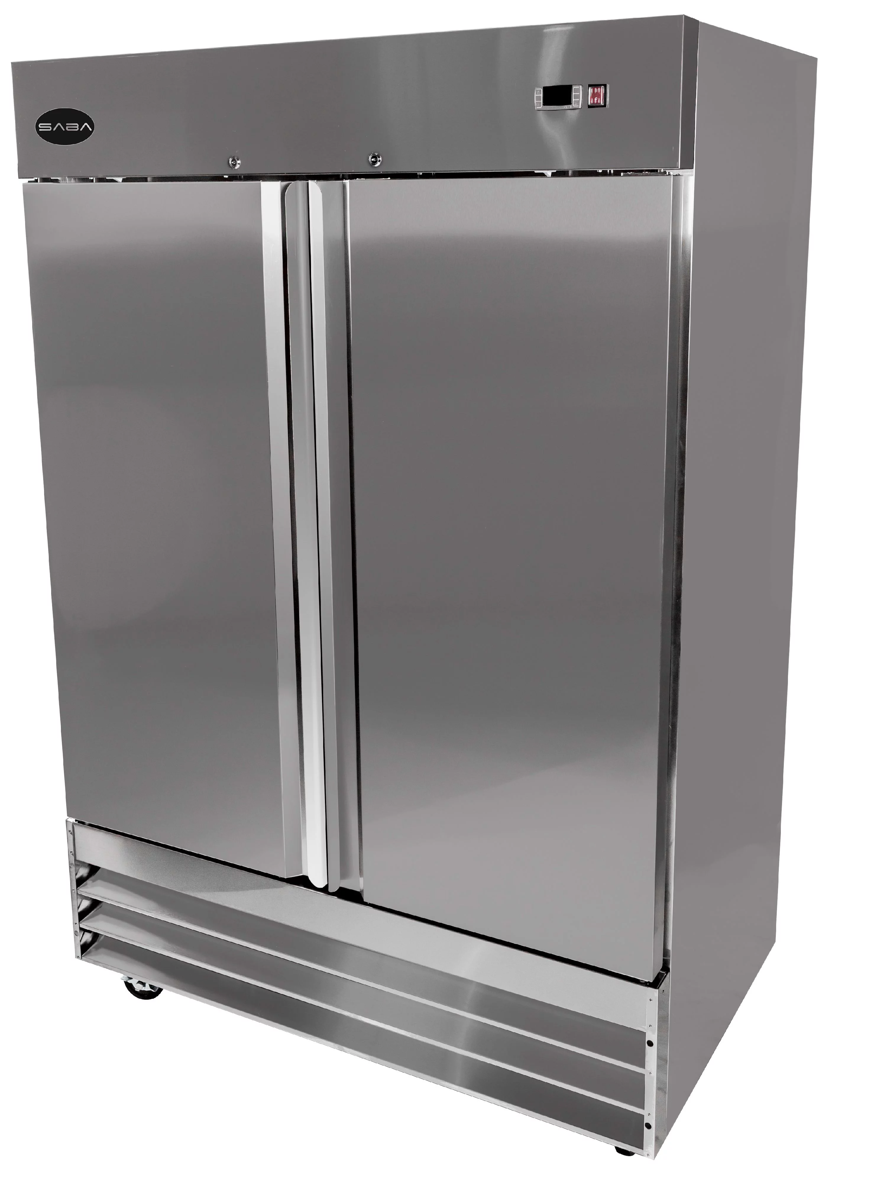 Heavy Duty Commercial 47 cu ft Solid Stainless Steel Reach-In Refrigerator (2 Door)