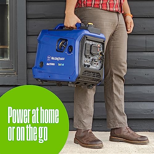 Westinghouse 2550 Peak Watt Super Quiet & Lightweight Portable Inverter Generator, RV Ready 30A Outlet, Gas and Propane Powered, CO Sensor