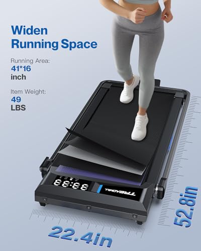 WELLFIT 10% Incline Walking Pad, 3HP 4MPH/7.6MPH 265/350 lb+ Capacity Treadmills for Home, Wide Running Area Treadmill with Mute Remote