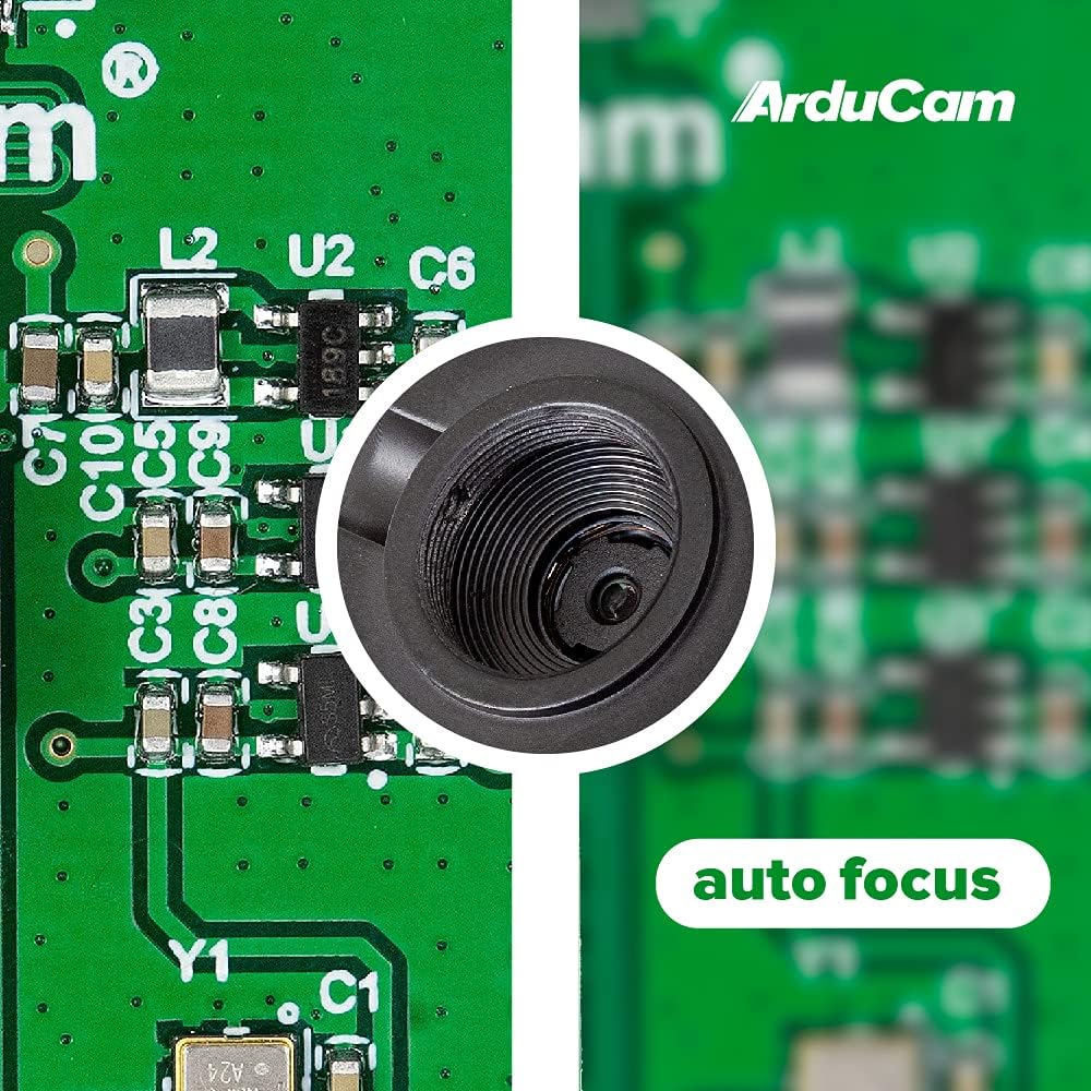 Arducam 16MP Autofocus USB Camera with Mini Metal Case, 1/2.8 IMX298 Mini UVC USB2.0 4K Video Webcam with Microphone, 3.3ft/1m Cable for Windows