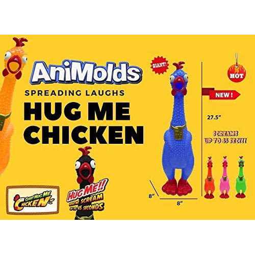 Animolds A Giant screaming Chicken the Hug Me squeaky Chicken Toy - Pet Supplies online store
